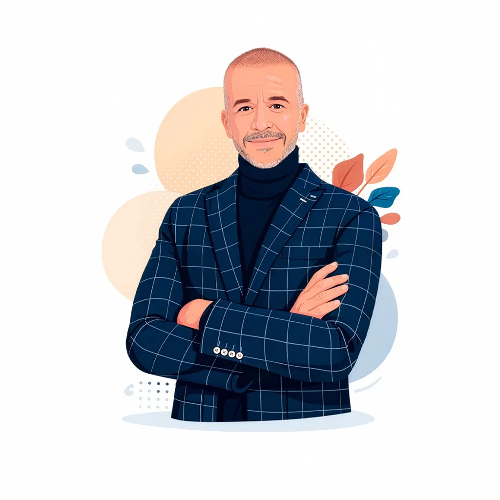 Ilustración que representa a Nicolas Simon un sofrólogo en Madrid